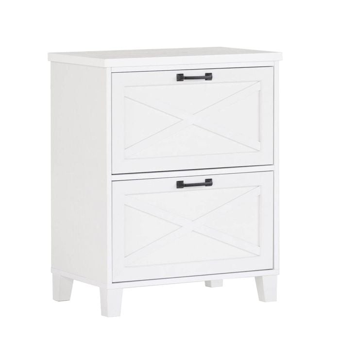 Maestro Furniture Nonu Wooden 2-Drawer Filling Cabinet Home Office Storage White Oak