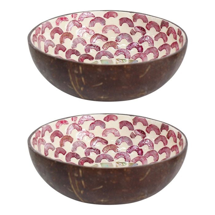 2PK LVD Lifesaver 13cm Decorative Coco MOP Bowl Home Decor Round