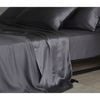 Bedding Co. Flat Sheet 100% Mulberry Silk 20 Momme Dark Grey Super King