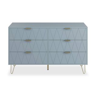 Big Lot 132cm Ally 6 Drawer Dresser - Blue Slate
