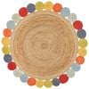 The Rug Connection Gallery Tutti Natal Jute 120x120cm - Small Round Handwoven Jute Indoor Rug