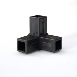 Rapidmesh 55 x 55 x 55mm Black Joiner 3-Way Corner