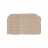 600gsm Set Of 4 Combed Cotton Bath Towels 70 X 140 Cm Latte (aka Frappe)