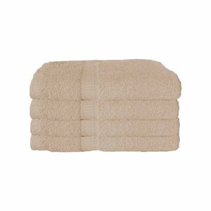 600gsm Set Of 4 Combed Cotton Bath Towels 70 X 140 Cm Latte (aka Frappe)