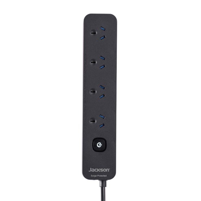 Jackson Black 4 Outlet Switched Powerboard Pt41Ssb