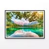 Fusine Lake with Mountains  Print 100% Australian Made 120x90cm  (Poster)