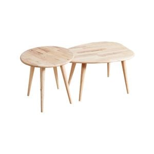 Natural Signature Medium Raw Natural 2 Piece Beetle Coffee Table Set