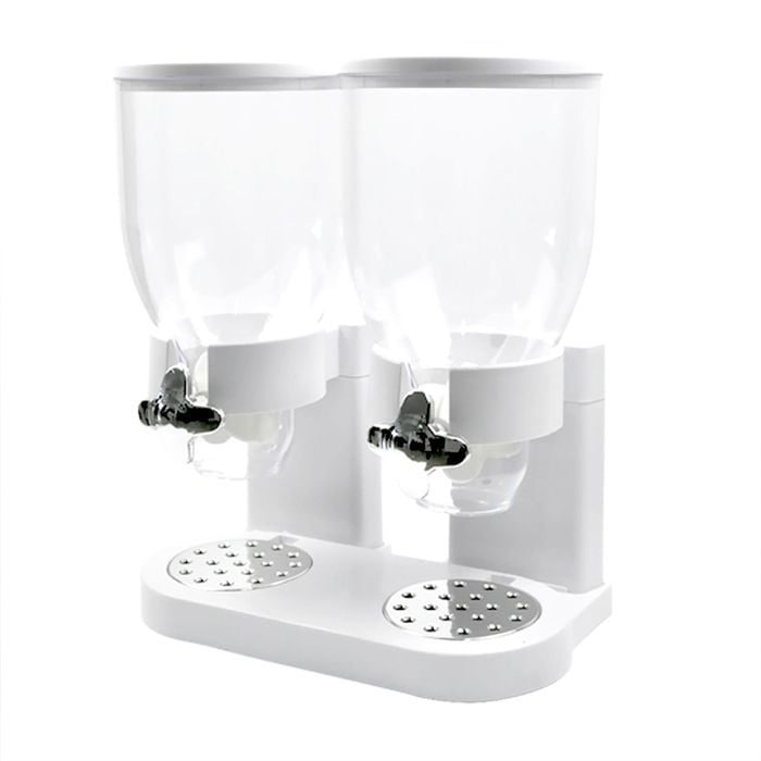 Toque Double Cereal Dispenser White