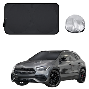 Front Windscreen Sun Shade for Mercedes-Benz GLA SUV 2020 - Current (H247) - Standard 150 x 85 cm - Black