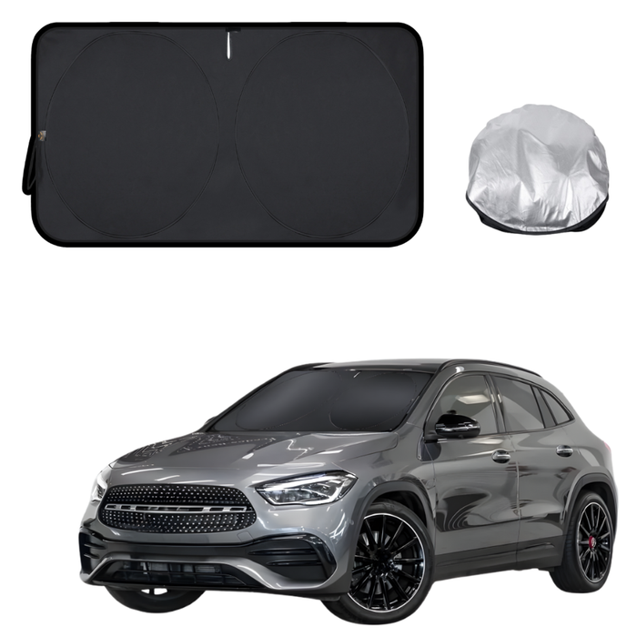 Front Windscreen Sun Shade for Mercedes-Benz GLA SUV 2020 - Current (H247) - Standard 150 x 85 cm - Black