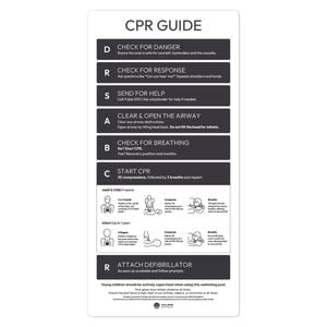 Pool Signs Australia Pool Safety CPR Sign - Charcoal Black