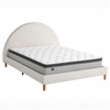 Zinus Queen Boucle Upholstered Platform Bed Frame & Pocket Spring Mattress Set, 30cm Euro