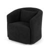 Artiss Swivel Chair Round Armchair Sherpa Fleece Black