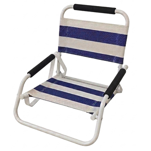 Marquee Navy Stripes Low Beach Chair