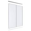 Lugna 2400 x 1201-1800mm Clear Anodised Melamine Wardrobe Double Sliding Doors