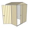 Build-a-Shed 1.5 x 1.5 x 2.3m Single Sliding Door Gable Shed with Single Hinged Side Door - Cream