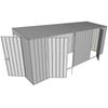 Build-a-Shed 1.5 x 5.2 x 2m Double and Single Hinged Side Door Skillion Shed - Zinc
