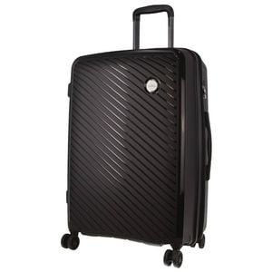 Pierre Cardin Inspired  Checked Luggage  Travel Carry On Suitcase 65cm 82.5L Black