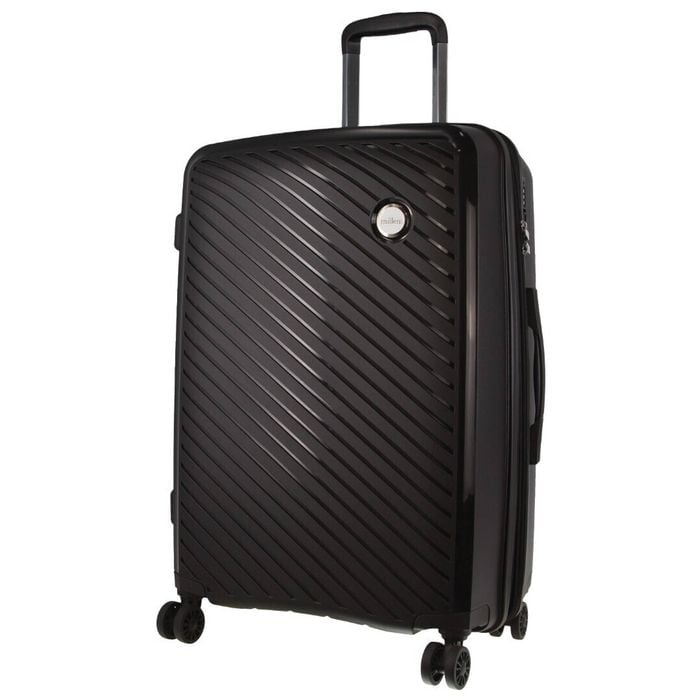 Pierre Cardin Inspired  Checked Luggage  Travel Carry On Suitcase 65cm 82.5L Black