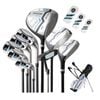 Costway 15pcs Men's Portable Complete Golf Club Set Stand Bag White