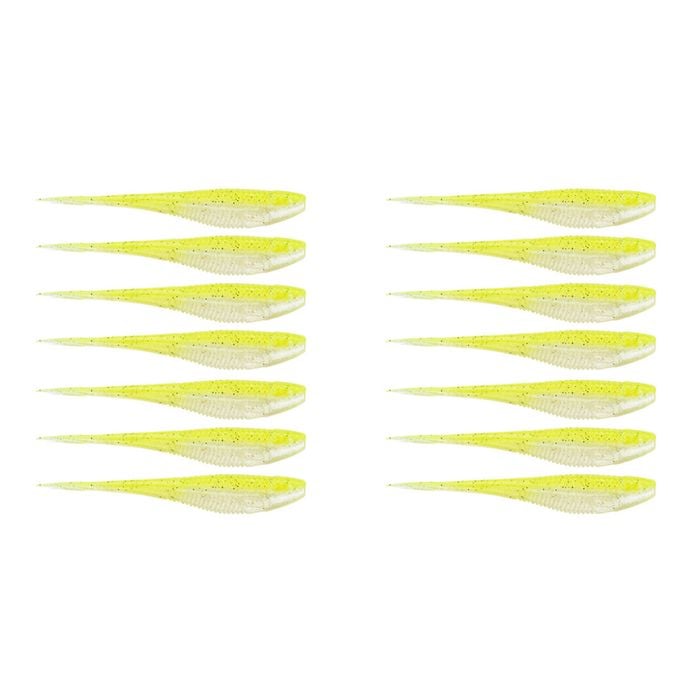 2x 7PK 3.75In Rapala Crush City The Jerk Plastic Minnow Lures - Neon Pearl