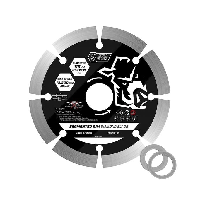 Full Boar 115mm Segmented Rim Diamond Blade