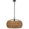 Telbix Antera Modern Pendant Hanging Lamp Light Metal Water Hyacinth Natural Natural