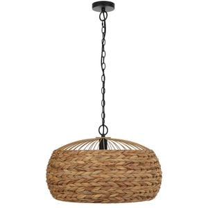 Telbix Antera Modern Pendant Hanging Lamp Light Metal Water Hyacinth Natural Natural