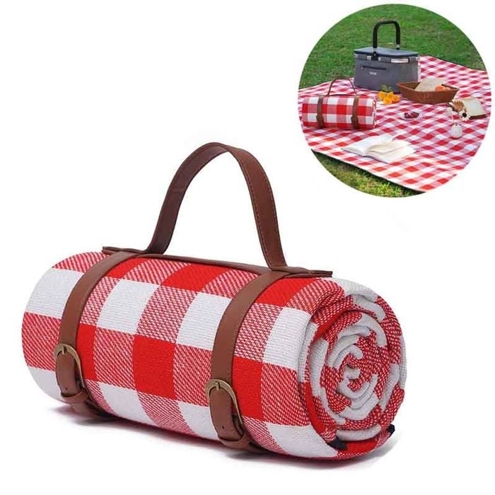 Catzon Foldable Picnic Mat for Beach & Camping-Red(M)