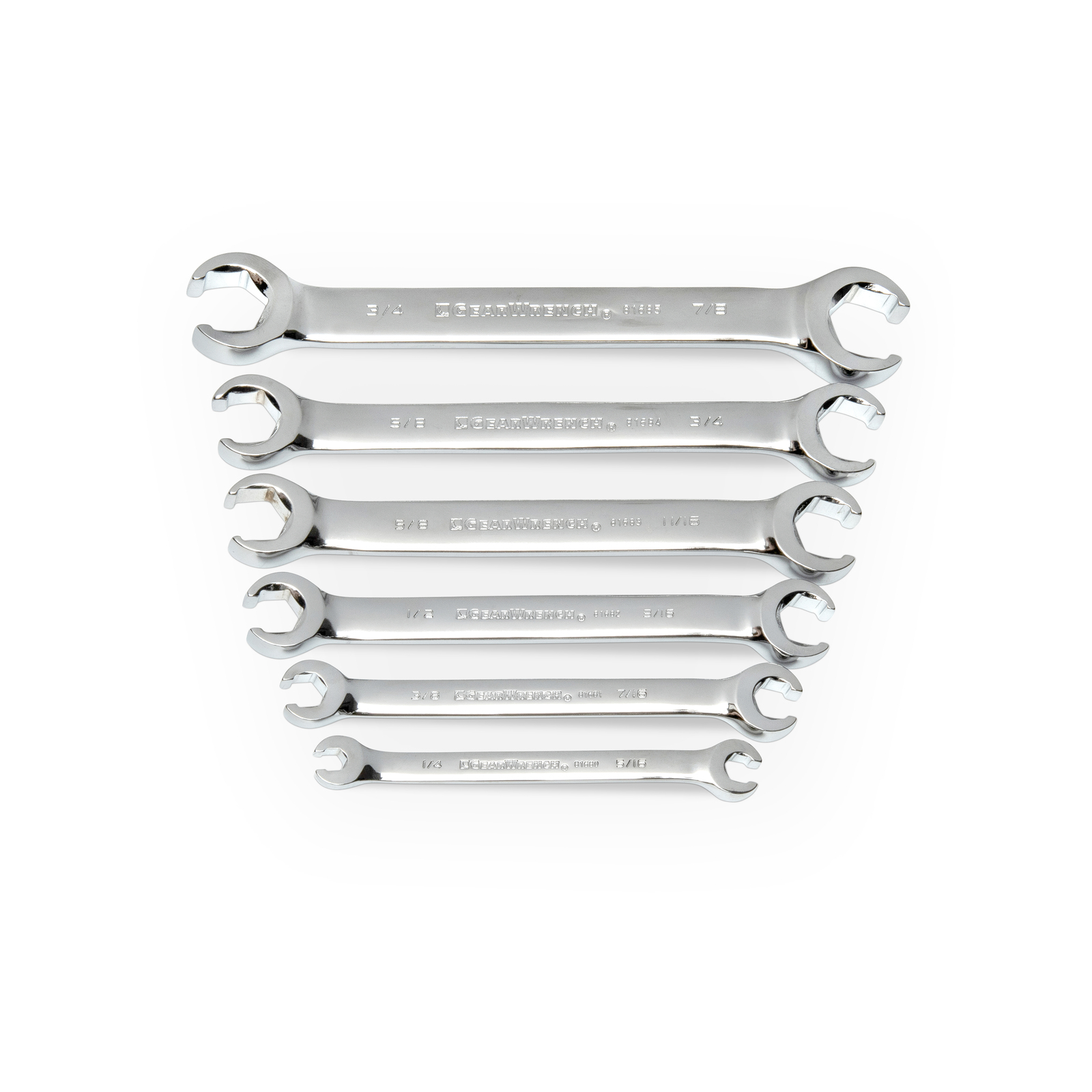 GEARWRENCH 6 Pc. Flare Nut SAE Wrench Set product image
