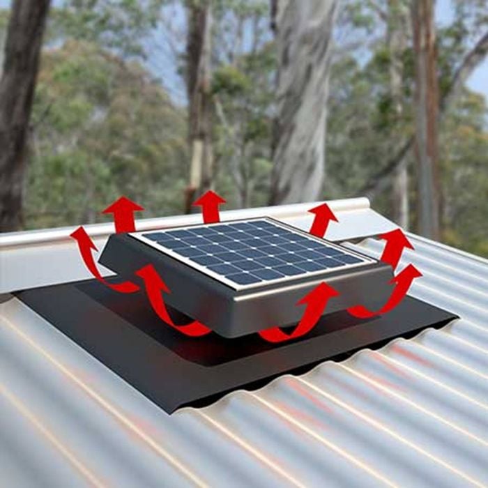 EzyLite 200mm Premium Solar Roof Vent With Solar Powered
