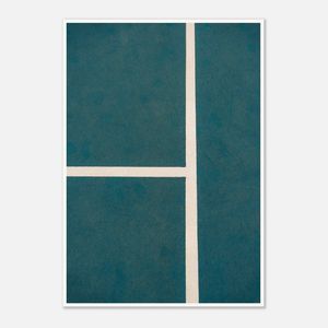 Galrie Stunning Tennis Court Fine Art Print Vibrant Tennis Lines Artwork, Poster Only, A1 60 x 84cm (23 x 33inch)