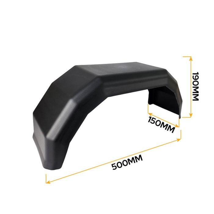 Sunrise Single Guard Plastic Four Fold With Reflector - 8" Wheel - Sgp4f8