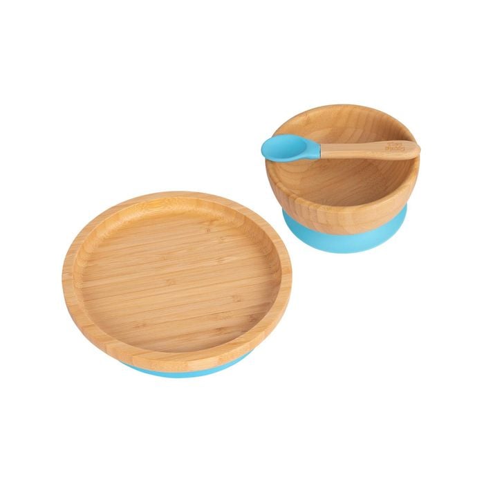 Tiny Dining Children's Bamboo Suction Round Dinner Set