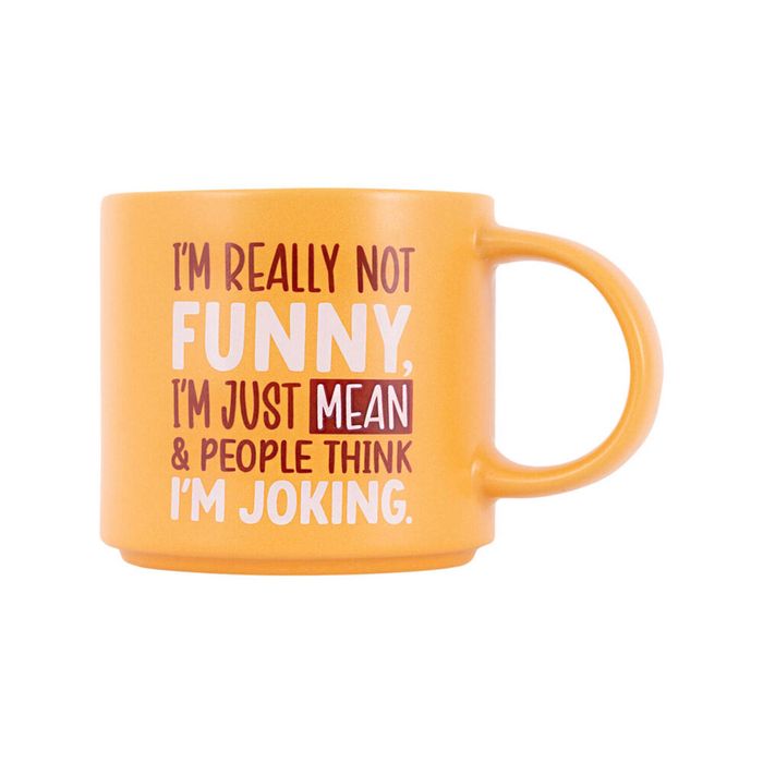 Splosh Cheeky Joking Ceramic Coffee/Tea Home Mug Drinkware 9x13.5cm Orange