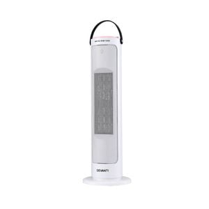 Devanti 2000W Ceramic Tower Heater Tall Space Heaters Oscillating Indoor White