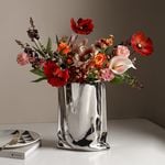 Shoppingbag Ceramic Vase Silver