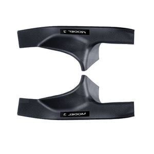 Tesla Model 3 Highland 2023-Onwards Carbon Fiber Style Rear Door Sill Plate Protector Scuff Trim Cover