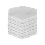Argon Tableware Hexagonal Marble Coasters - 10cm - Pack of 6