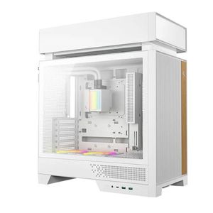 DeepCool CL6600 WH Innovative Compamentalized Compact ATX Case, Pre-installed 360mm Liquid Cooler,  Dual ARGB Fans