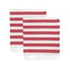 Nicola Spring Turkish Cotton Towel - Red Stripe - Pack Of 2