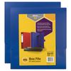 2x Marbig Pp A4 60mm Box File W/ Button Document Paper/stationery Organiser Blue