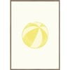 Rayell Framed Kids Artwork Beach Ball Natural Cream 50x70cm