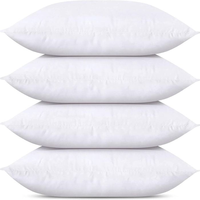 4x Premium 100% Cotton Pillow with Cover Filled Durable Soft Standard 48x74cm