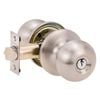 Lockwood Satin Stainless Steel Symmetry Manor Entrance Knobset