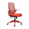 Mondo Zest Office Work Chair W/ Adjustable Armrests & Mesh Backing Orange