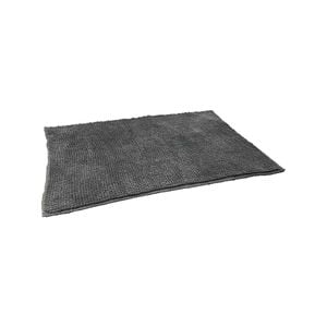 Barelli Bath Mat Rectangular 50cm x 80cm Non-Slip Chenille Black