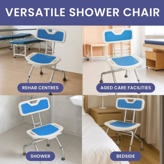 Anti Slip Bion Shower Chair Sitz Bath Folding Shower Seat For