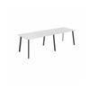 Olg Flare Bar Leaner 4 Leg Black Frame White Top L1800mm X W1200mm