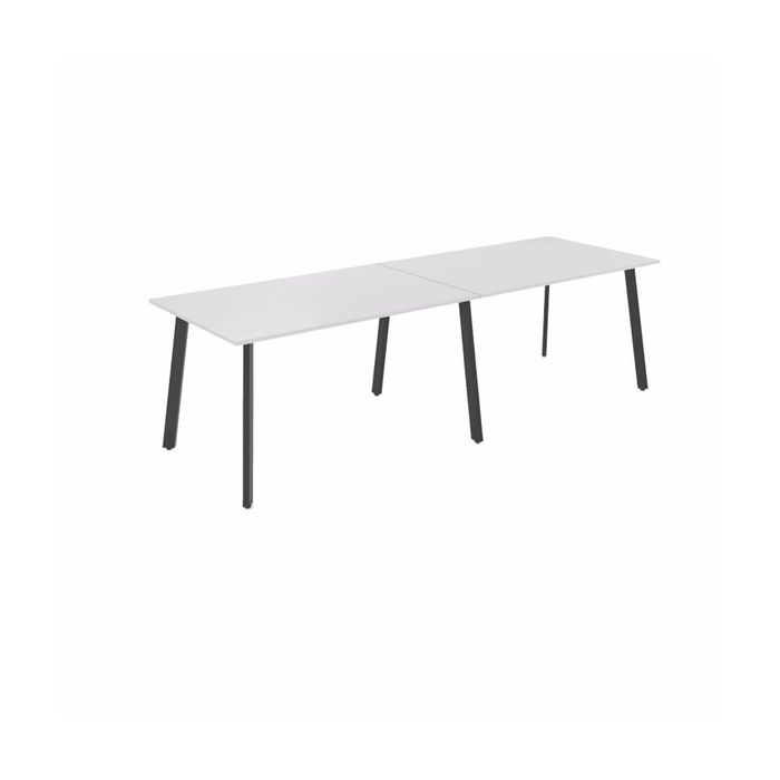 Olg Flare Bar Leaner 4 Leg Black Frame White Top L1800mm X W1200mm